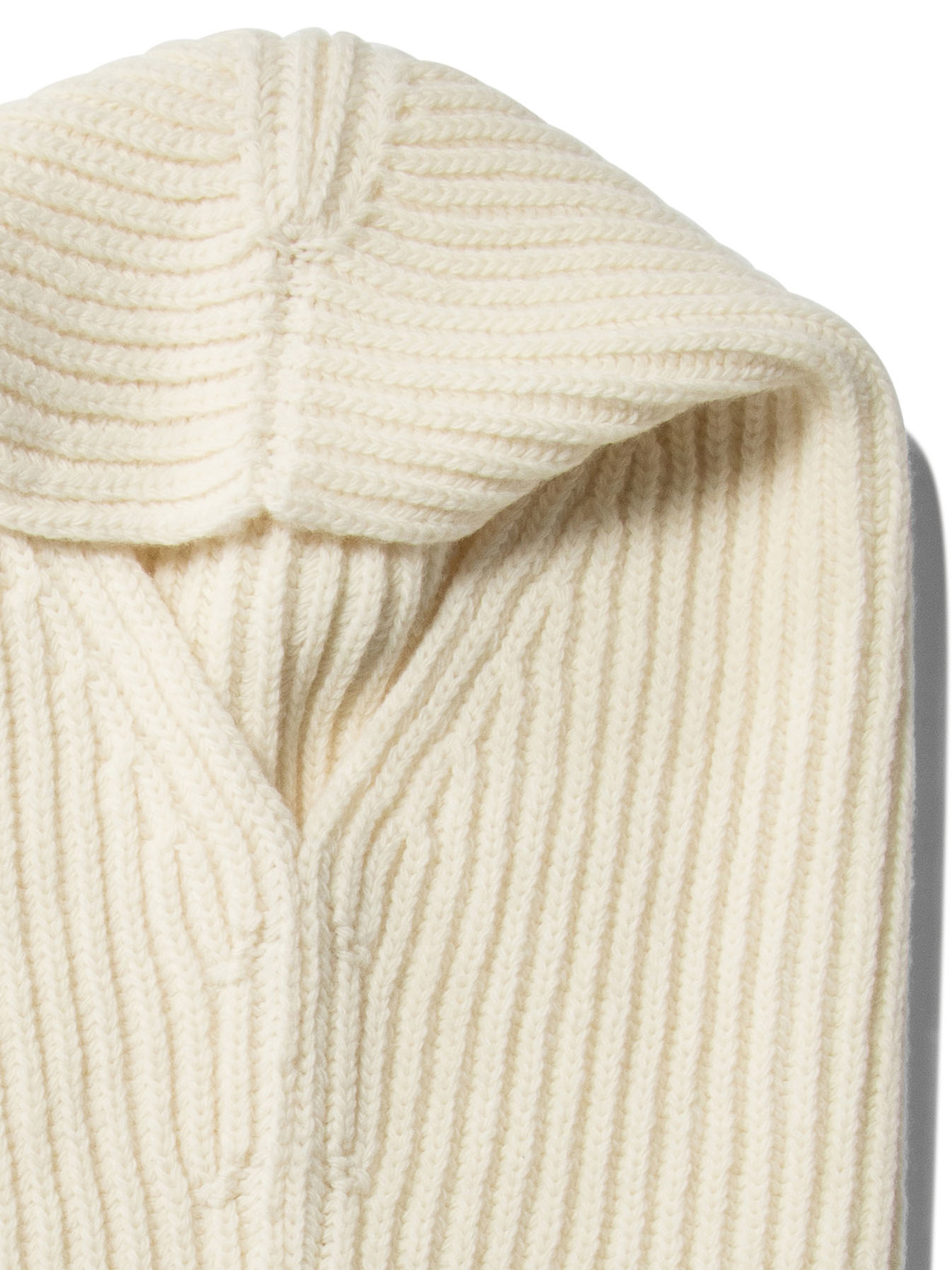 JIL SANDER White Ribbed balaclava